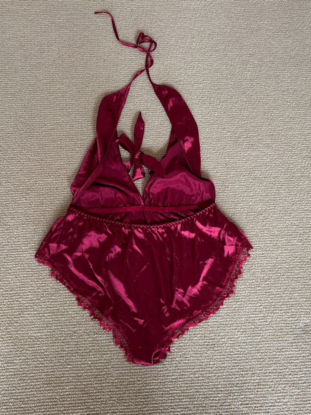 Avidlove Backless Satin Teddy Romper, Size Large New - Picture 2 of 5